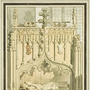 Effigies of Sir Maurice Berkeley and wife, in St Mark s, 1799 (w / c on paper)