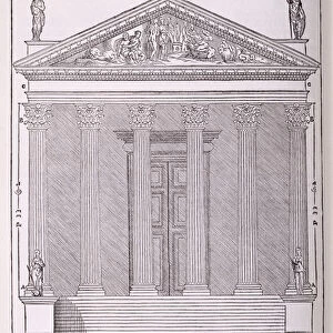 Elevation of the Temple of Castor and Pollux, illustration from a facsimile copy of
