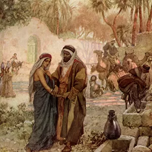 Eliezer and Rebekkah / Rebecca at the well - Bible