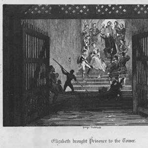 Elizabeth brought Prisoner to the Tower (engraving)