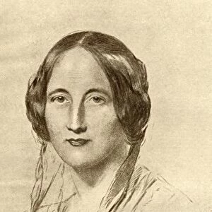 Elizabeth Cleghorn Gaskell (1810-65) (litho)