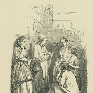 Elizabeth Fry visiting a womens prison (engraving)
