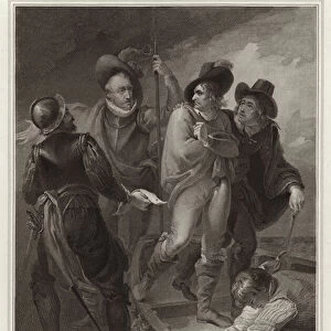 The Emigration of Cromwell prevented (engraving)