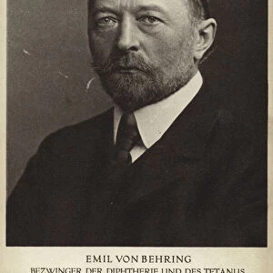Emil von Behring, German doctor and physiologist, c1890 (b / w photo)