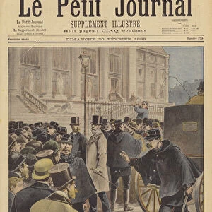 Emile Zola at the Palais de Justice (colour litho)