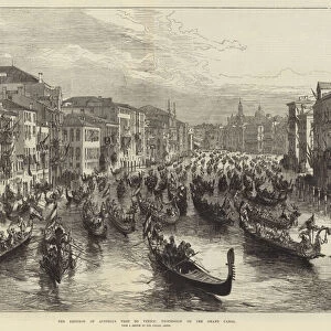 The Emperor of Austrias Visit to Venice, Procession on the Grand Canal (engraving)