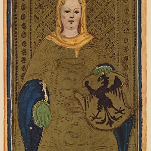 The Empress, fascimile of a tarot card from the Visconti deck