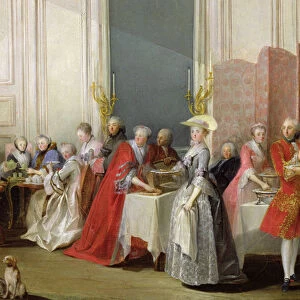 English Tea in the Salon des Quatre Glaces at the House of the Prince de Conti (1717-76)