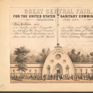 Engraved certificate from the Great Central Fair for the U. S