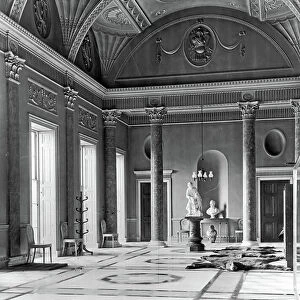 The Entrance Hall, Heveningham Hall, Suffolk, from The English Country House (b/w photo)