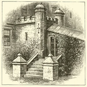 The Side Entrance, Hawarden Castle (engraving)
