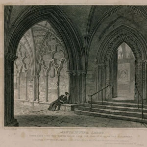 Entrance into the South Aisle, Westminster Abbey, London (engraving)