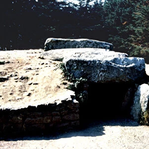 Entrance to a tomb inside a hill measuring 36 m. diametre, Megalithic, Prehistoric, c. 4th-3rd millennium BC (photo)