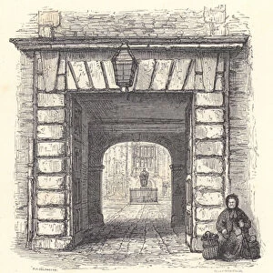 Eton College: Gateway into the School Yard (engraving)