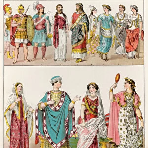 Etruscan Dress, from Trachten der Voelker, 1864 (colour litho)