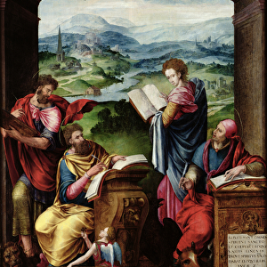 The Four Evangelists (oil on panel)