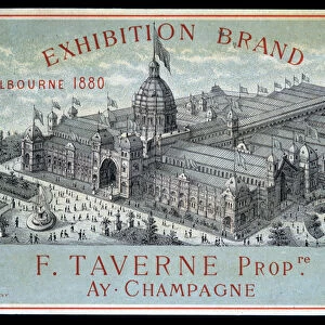Exhibition of brands in Melbourne 1880: F. Taverne Champagne