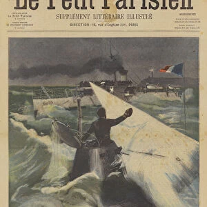 Experiences of the French submarine Morse (colour litho)