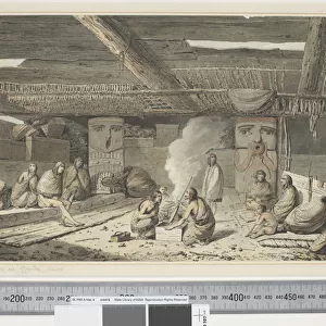 F. 24 The Inside of a House in Nootka Sound, c. 1773-84 (w / c)