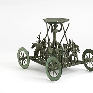 Facsimile of Early Iron Age Strettweg wagon model (copper alloy)