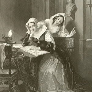The fair maids of Einerslie (engraving)