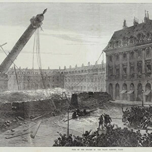 Fall of the Column in the Place Vendome, Paris (engraving)