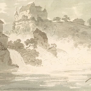 Falls at Schauffhausen, 1782 (w / c over graphite with pen & ink on paper)