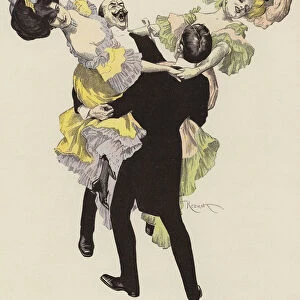 Fasching (colour litho)