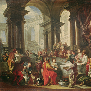 A Feast held in a Circular Portico of the Ionic Order, c. 1720-25 (oil on canvas)