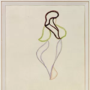 Female Flower, 1918 (pencil and gouache on paper)