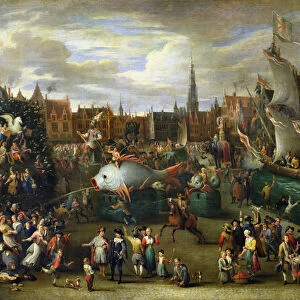 A Festival at Antwerp (oil on canvas)