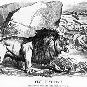 Fiat Justitia! The British Lion and the Afghan Wolves, cartoon from Punch Magazine
