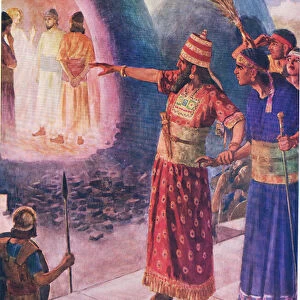 The fiery furnace, from The Bible Picture Book published by Thomas Nelson, c