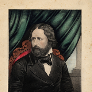 Fifteenth President of the United States, 1857 (colour litho)