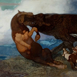 Fighting with a Monster, 1903 (oil on canvas)