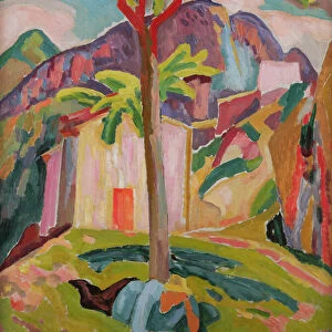 Figure Resting under a Tree, St. Agnes, 1915 (oil on canvas)