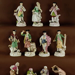 Eleven figures of craftsmen, 1745 (porcelain)