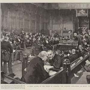A Final Sitting of the House of Commons, the Twelfth Parliament of Queen Victoria (engraving)