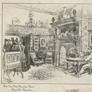 The Fine Arts Societys Room, Bond Street, London - the Ante-Room (engraving)