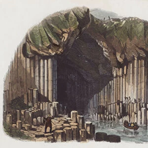 Fingals Cave (coloured engraving)