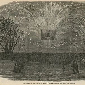 Fireworks at the Merchant Seamens Orphan Asylum (engraving)