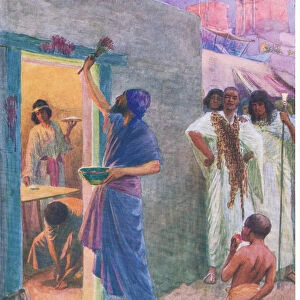 The first Passover, from The Bible Picture Book published by Thomas Nelson, c