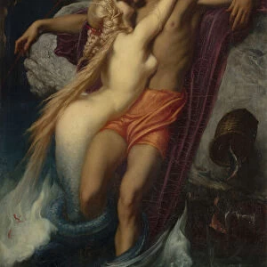 The Fisherman and the Syren: From a Ballad by Goethe, 1857 (oil on canvas)