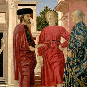 The Flagellation of Christ (detail of the three figures in the foreground) c. 1459