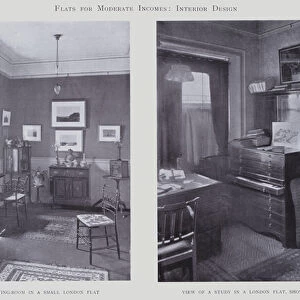 Flats for moderate incomes, interior design (b / w photo)