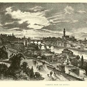 Florence, from San Miniato (engraving)