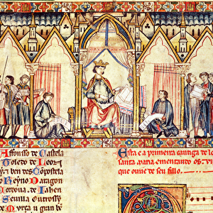 Fol. 5r The court of Alfonso X (1221-84) the Wise, King of Castile and Leon