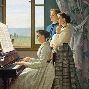The Folk Song (oil on canvas)