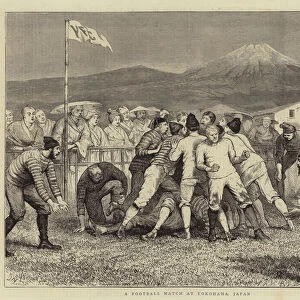 A Football Match at Yokohama, Japan (engraving)