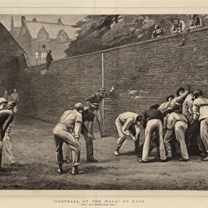 "Football at the Wall"at Eton (engraving)